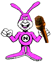 Wow! It really looks like The Noid is holding that microphone! What amazing job of photo editing!